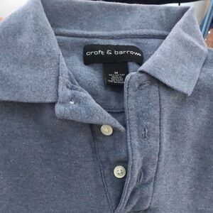 croft & barrow short sleeve “Heather” blue polo.